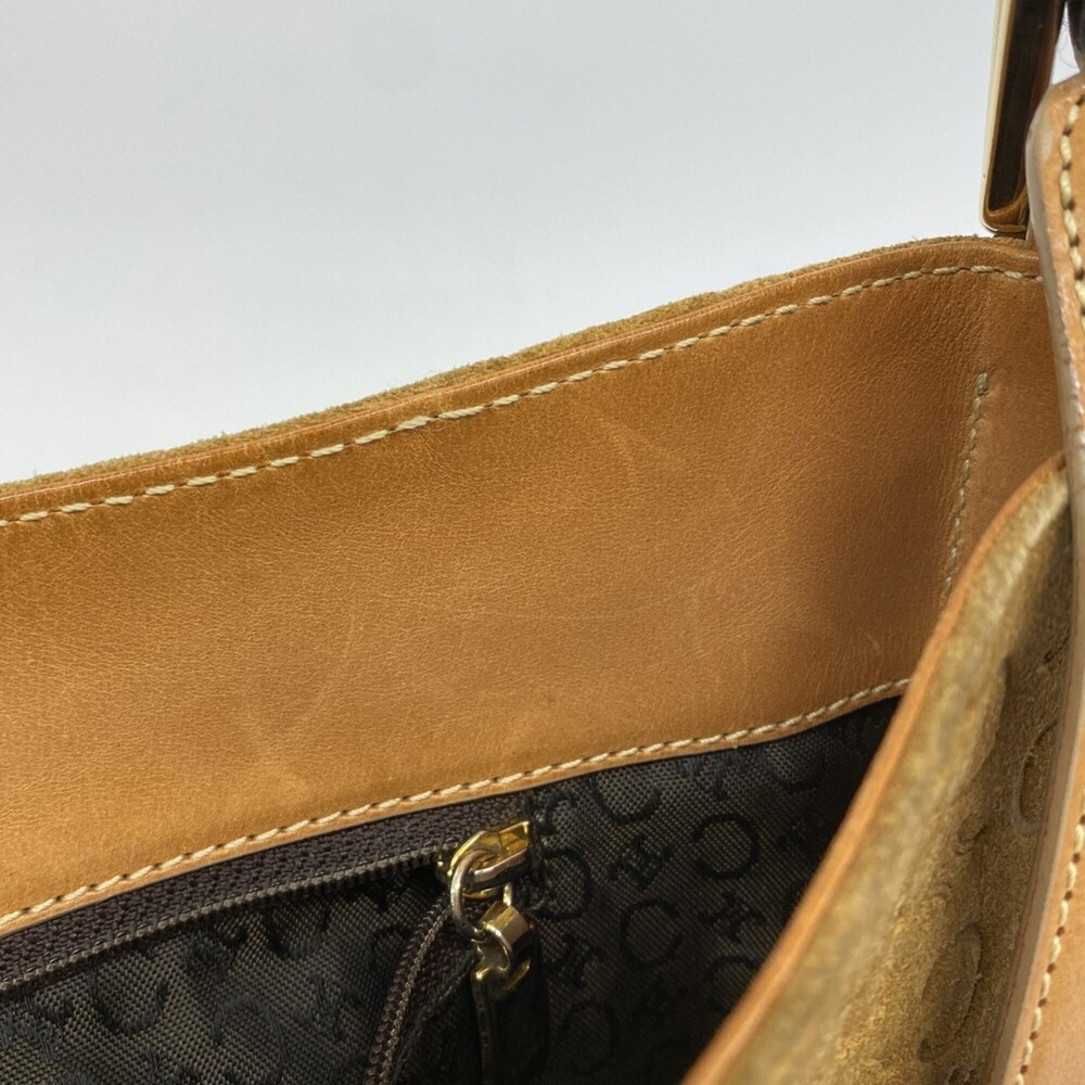 Celine Shoulder Bag C Macadam Suede Beige Women's - Picture 9 of 14